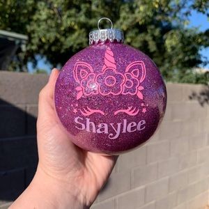 Personalized Unicorn Ornament